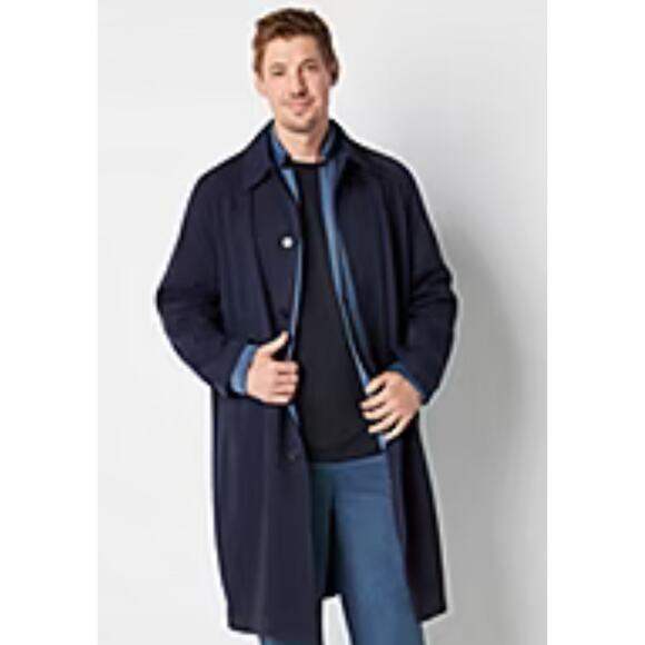 Stylus X LaDarius Campbell Mens Ultra Lightweight Trench Coat Blue M New